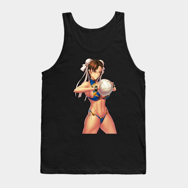 Chun-Li Summertime Tank Top by hybridmink